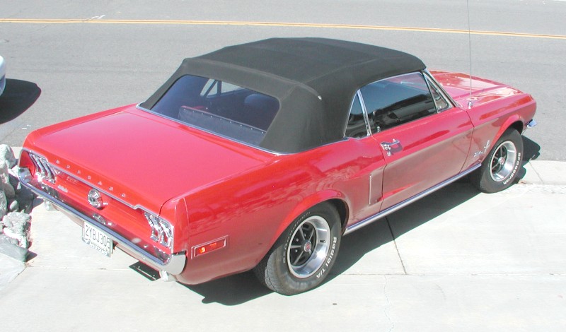 1968  Ford Mustang convertible top up picture